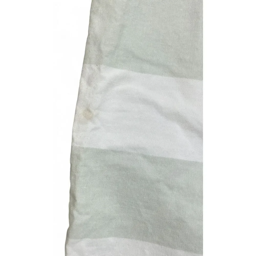 Vintage Shabby Chic Rachel Ashwell Couture Euro Sham Stripe Cotton Green 26x26